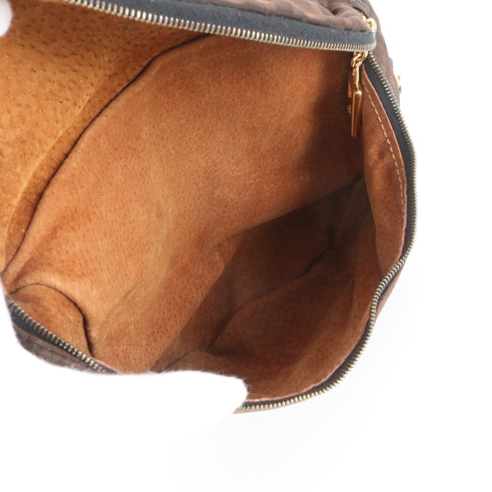 Fendi Zucca Leather Body Bag, Waist Pouch, Shoulder Brown, Men's & Women's - Picture 7 of 9